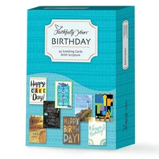 Faith Based Birthday Cards Boxed Set 24 KJV Inspirational Greeting Cards