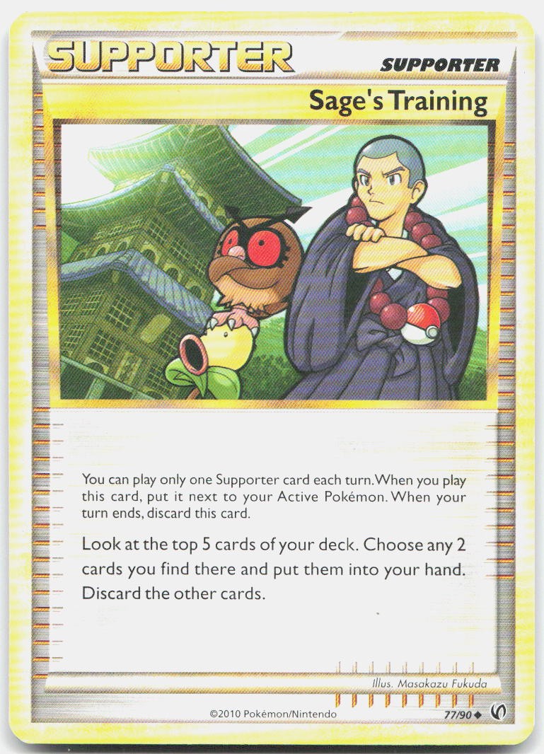 Sage's Training 77/90 Uncommon HGSS Undaunted Pokemon LP