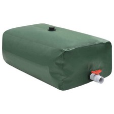 100L Foldable Water Tank with Tap PVC Green Rain Storage Container Outdoor
