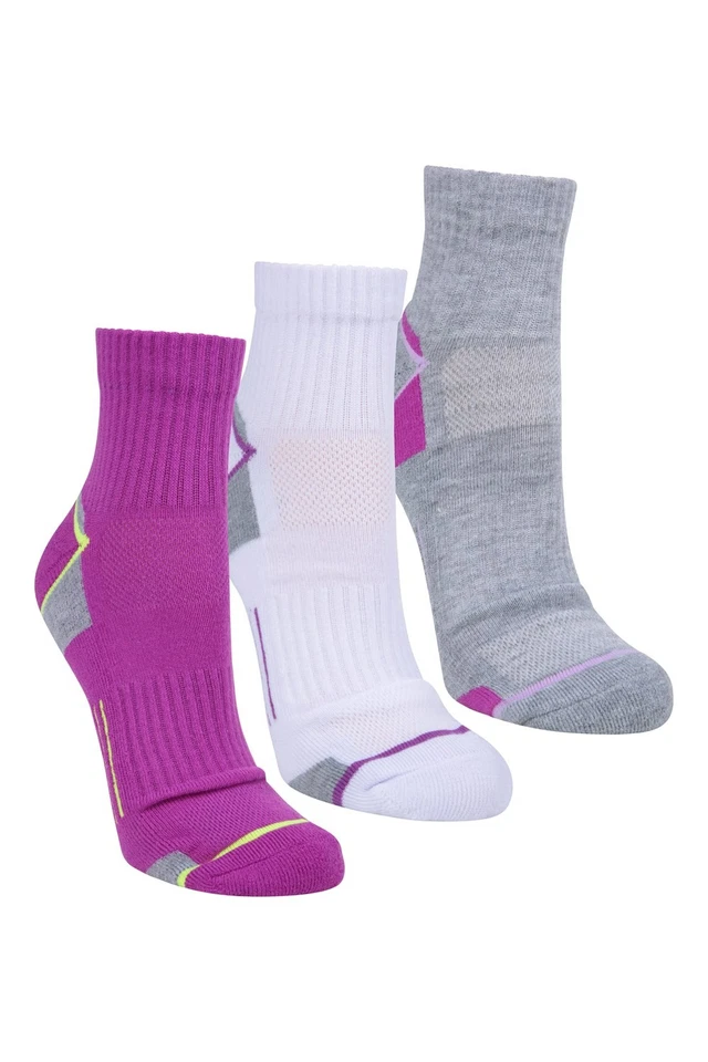 Mountain Warehouse IsoCool Women's Sports Socks Ladies Quarter Sock Pack of 3