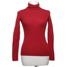 Uniqlo, Rollkragenpullover, Größe: S, Rot, Wolle, Einfarbig, Rippenstrick #6qm