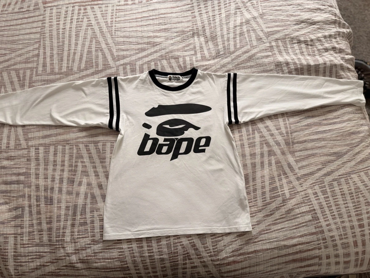 A Bathing Ape Long Sleeve White Shirts for Men for sale | eBay