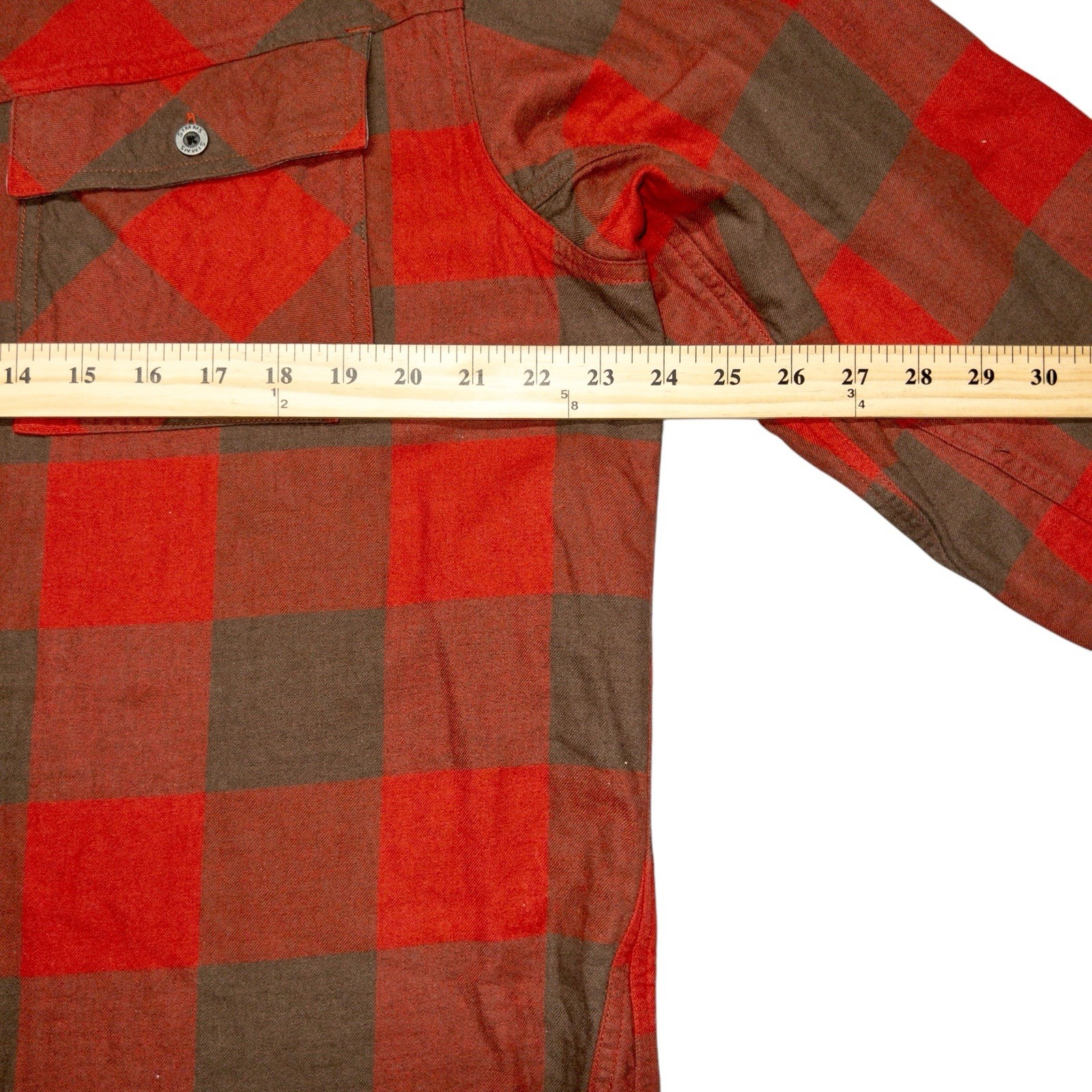 Simms Heavyweight Flannel Shacket Wool Cotton Ble… - image 7