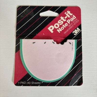 VTG 1990 Watermelon Post-It Note Pad New Self-Stick Notes