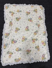 VTG 1994 Calliope Classic Winnie The Pooh Baby Blanket Ruffled Comforter Crib