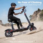 Seated Electric Scooter Adults, Hydraulic Brakes, Lights, Black/Red. spare tire. — photo 4