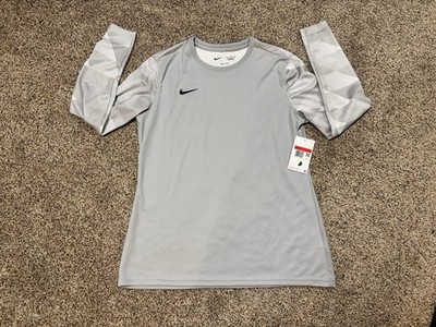 Nike Shirt Women Large Gray Dri-FIT Long Sleeve Soccer Train CJ6071-012 NWT Flaw