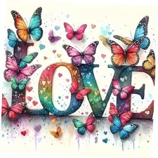 JFYHAB Butterfly Diamond Art Painting Kits for Adults, Full Drill Diamond Dots