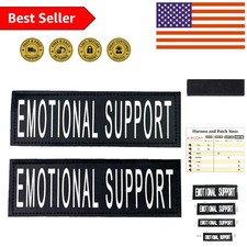 Reflective Emotional Support Dog Tags, Set of 2 - Secure  Versatile Attachments