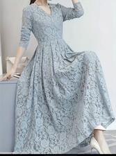 Dress  Long Bridesmaid  Lace Evening Formal Party Ball Gown Prom Maxi