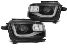 headlights led for chevrolet camaro 2009-2013 tube light black