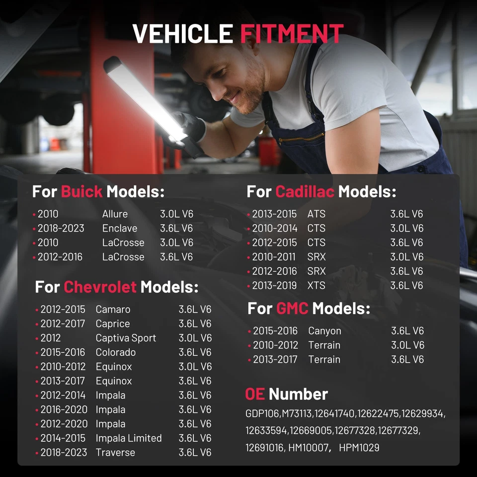 High Pressure Fuel Pump For 2010 2011 Cadillac CTS GMC Terrain 3.0L GAS GDP106 Foto 2 de 4