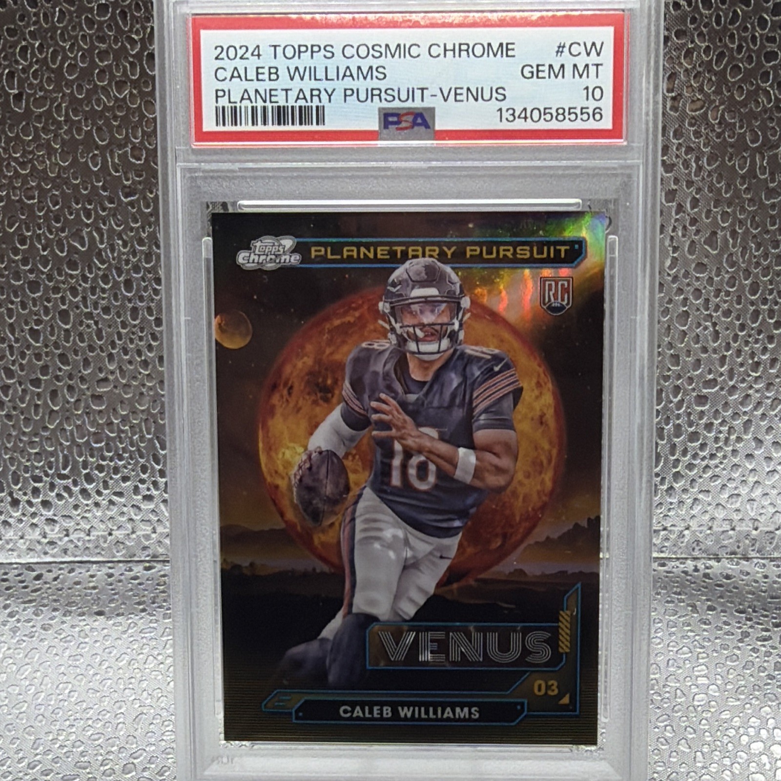 Topps 2024 Cosmic Chrome Planetary Pursuit Venus Caleb Williams RC PPV-CW PSA 10 view 1