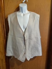 Andrew Fezza Light Silver Fullback Tuxedo Vest Size XXL Prom Wedding EUC