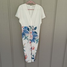Ted Baker Nerris Jamboree Twist Detail Midi Dress Size 4 US 12 Wedding Guest