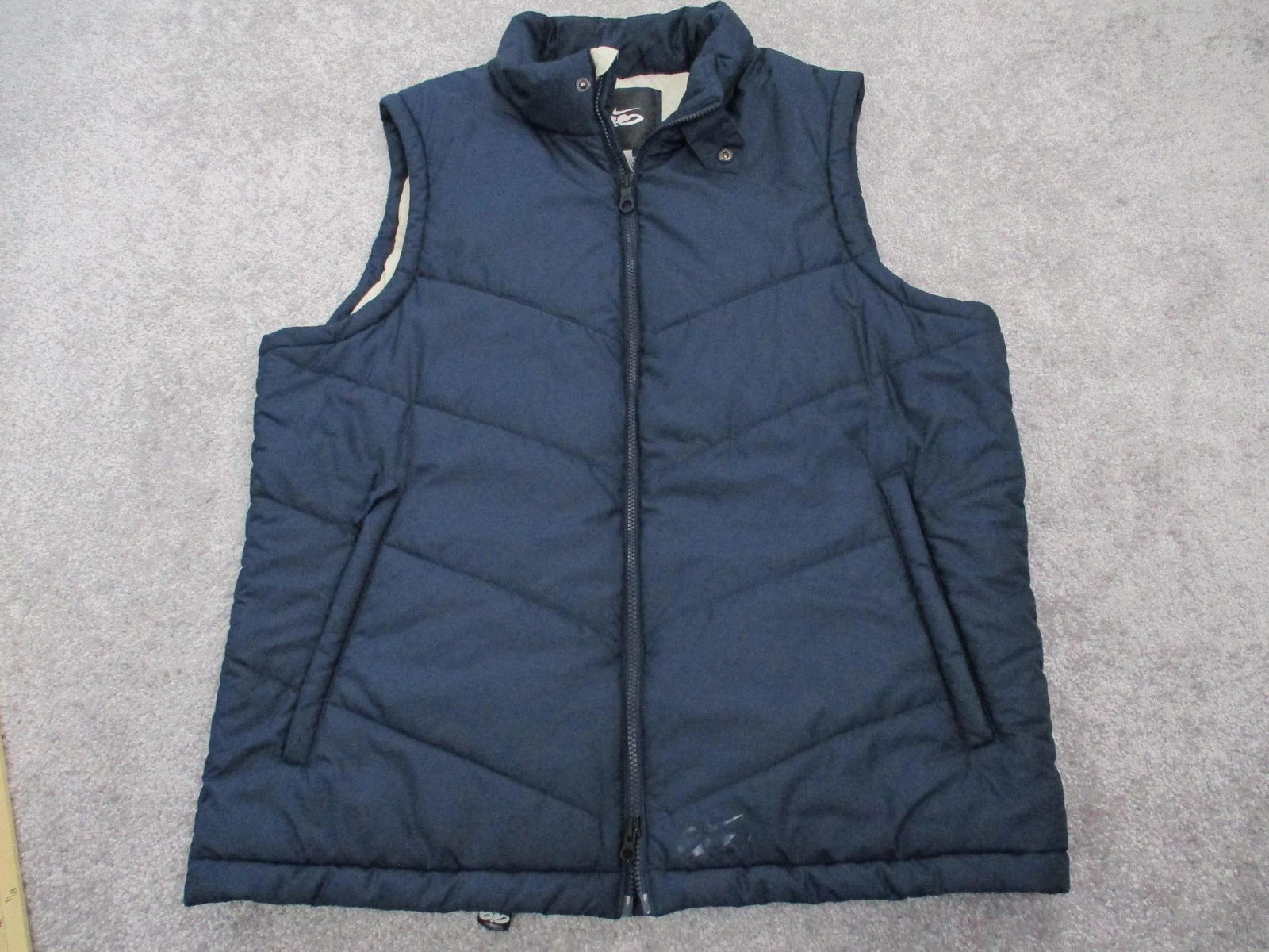 Nike 6.0 Vest Mens Large Blue Insulated Full Zip Puffer Vest Sleeveless