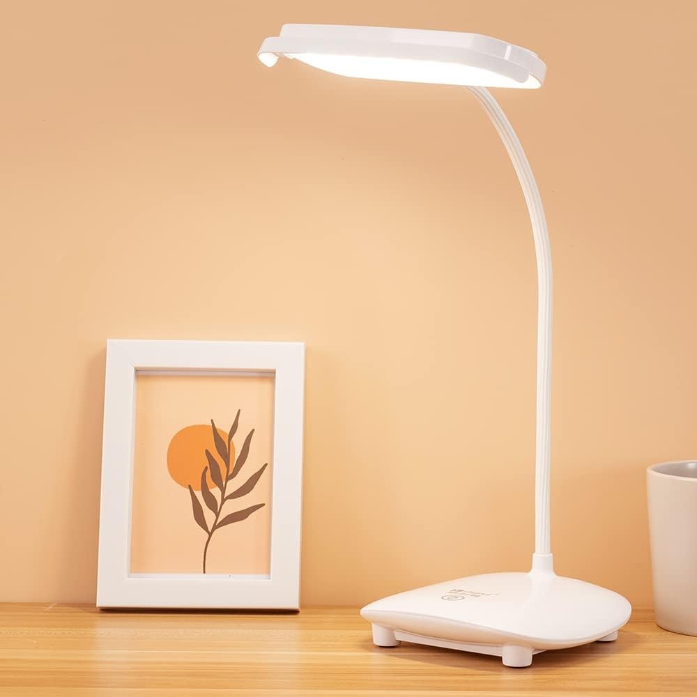 Cordless Gooseneck Desk Lamp Reading Light 40 LED, Rechargeable Small Table Lam