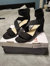 Liz Claiborne Emerson Women's Open-toe Ankle Strap Black, Size 6