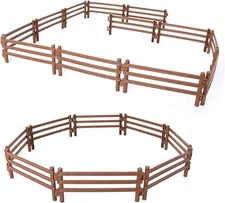 Volnau 20 Pcs Farm Corral Fence Toys Panel Accessories Playset Barn Animal... 