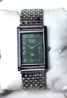 Vintage Refurbished Seiko Slim Tank Green Quartz Japan Men's Wrist Watch