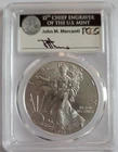 2016-W PCGS MS70 $1 Silver 30th Anniversary First Strike Signed JOHN M. MERCANTI