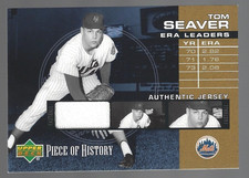 Tom Seaver HOF 2002 Upper Deck Piece Of History Memorabilia Game Jersey