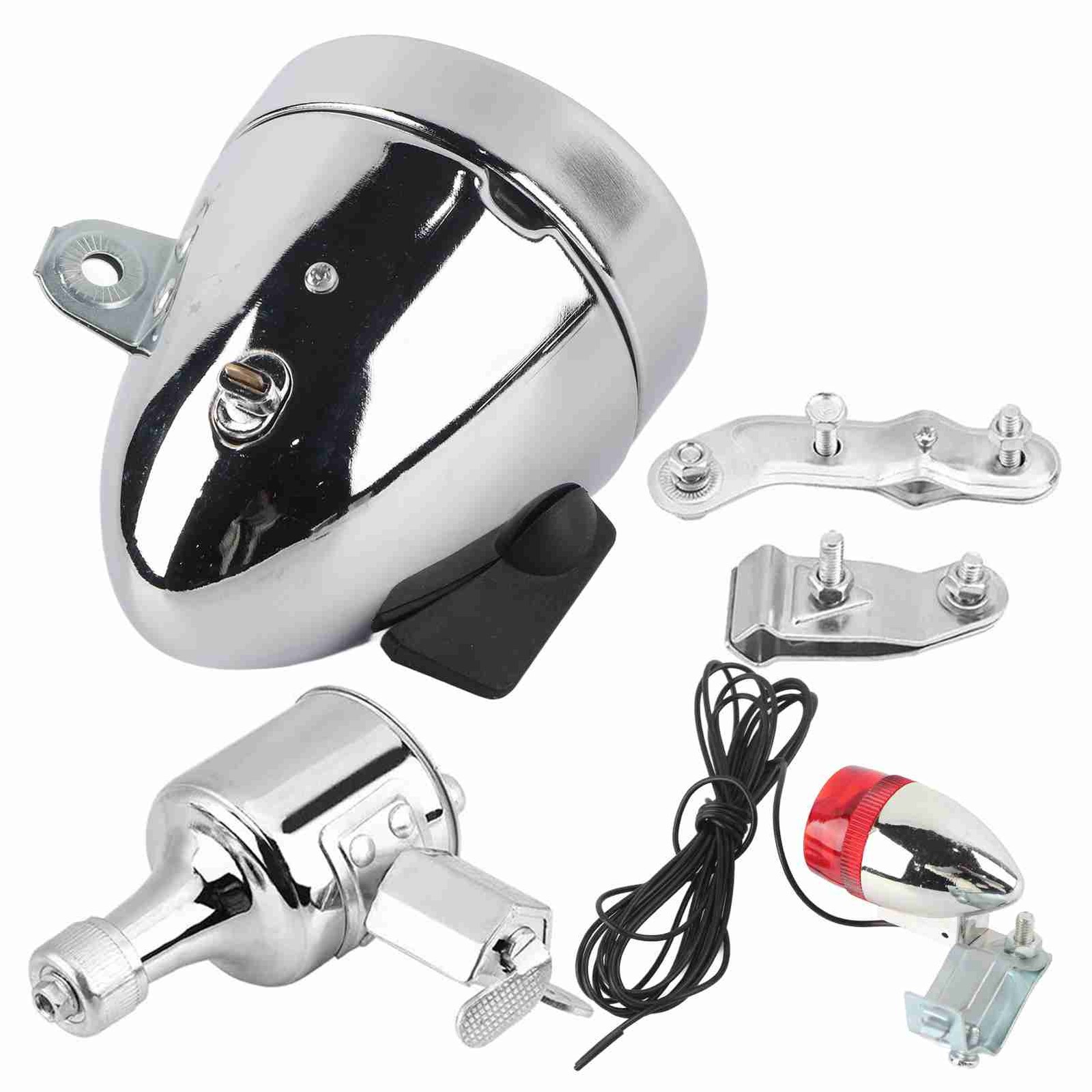 12V 6W Friction Generator Dynamo Headlight Tail Light Kit for Motorized Bike od2
