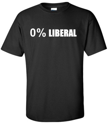 0% LIBERAL T-SHIRT PRO TRUMP BLACK SHIRT FUNNY MAGA CONSERVATIVE TEES