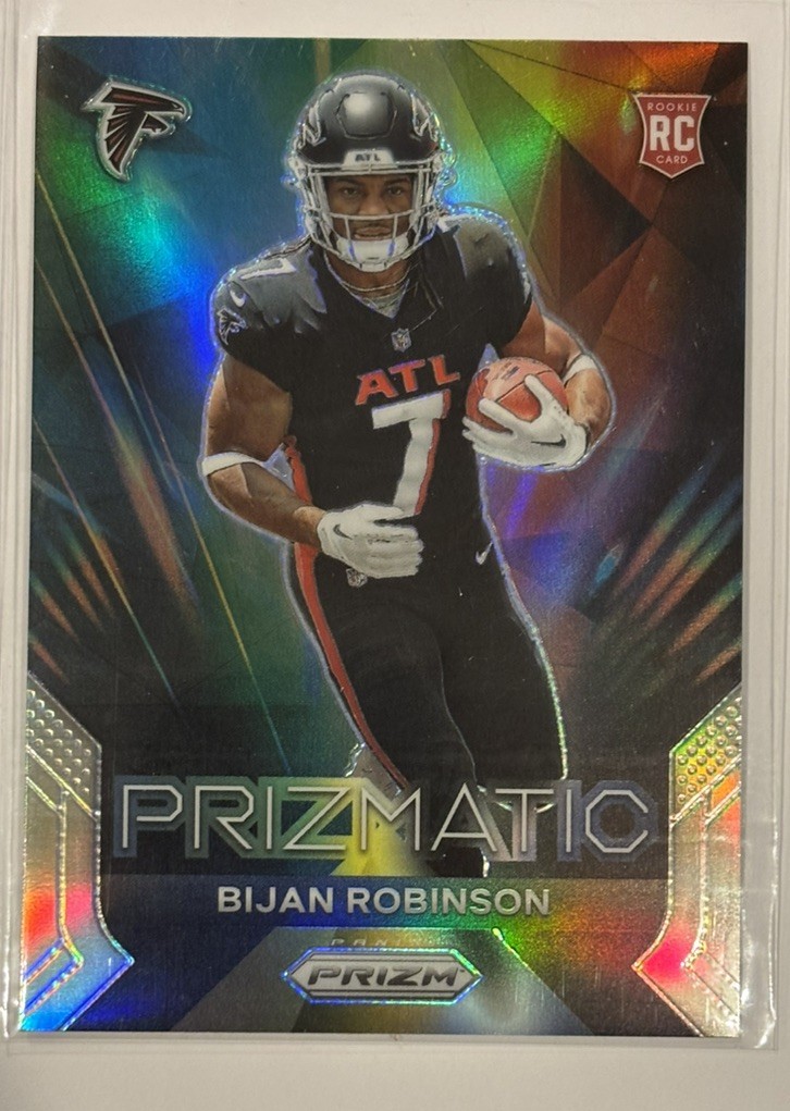 2023 Panini Prizm Prizmatic Silver Prizm Bijan Robinson #19 Rookie Falcons RC