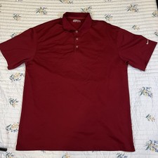 Nike Polo Shirt Mens 2XL Dri Fit Victory Blade Collar Golf Tennis Red Athletic