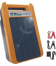 Solar Electric Fence Charger 0.2J 8kV Range Livestock Fence Energizer