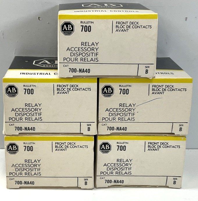 Lot of 5 - Allen Bradley 700-NA40 Contactor SER B -NEW - Front DecK Cartridge