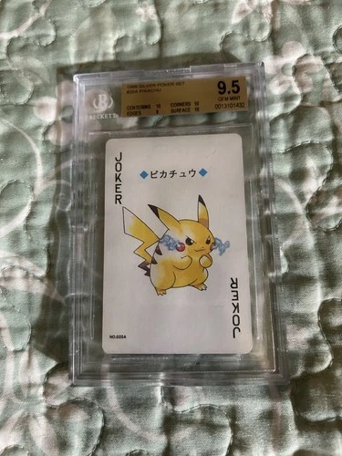 New Listing1999 Pokemon Pikachu 25A Joker Silver Poker Set BGS 9.5 Gem Mint W/10 Centering