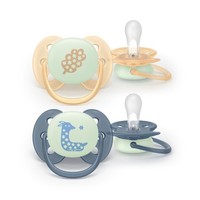 Philips Avent Schnuller Ultra Soft Leuchtet Im Dunkeln 6 - 18 Monate Blau & Gelb