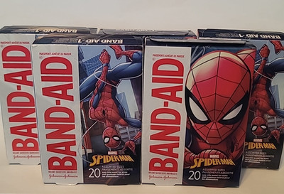5Packs 20each Johnson Johnson Kids 100 SPIDERMAN Band-Aids BandAids UNOPENED