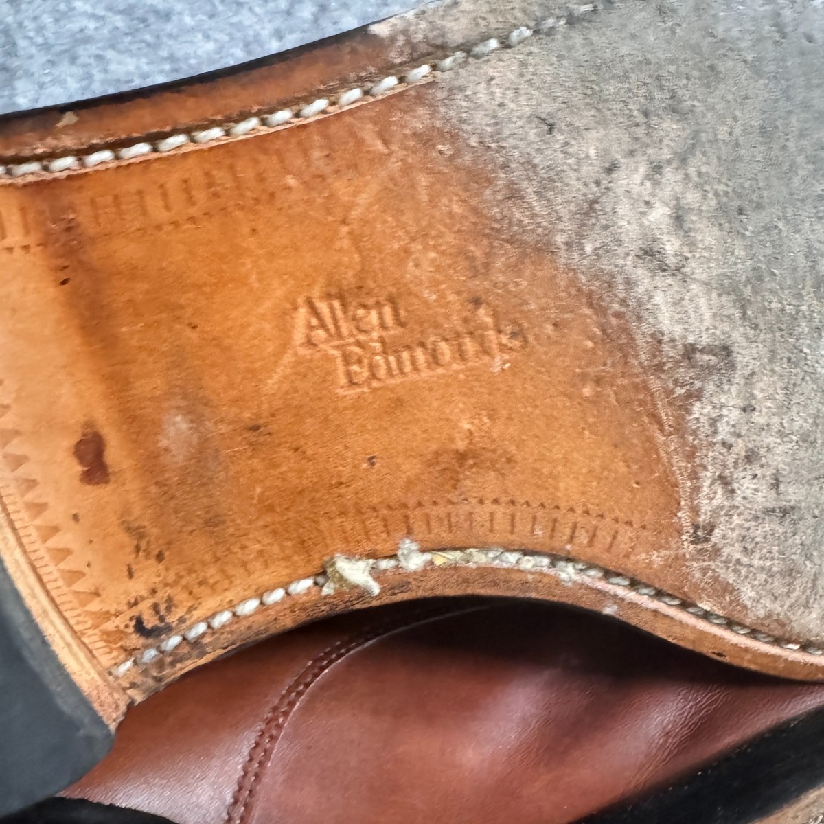 Allen Edmonds Bradley Shoes Mens 12 D Brown Split Toe 