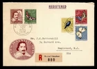 DR WHO 1956 SWITZERLAND FDC PRO JUVENTUTE SEMI POST BUTTERFLY COMBO R72437
