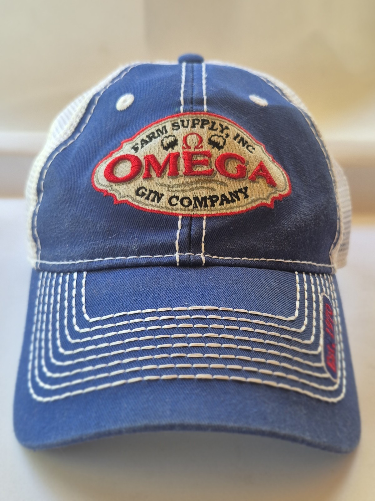 OMEGA Adjustable Strapback Baseball Cap Blue
