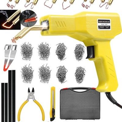 2-in-1 Plastic Welding Kit with 1000 Hot Staples & Accessories for Repair