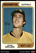 1974 Topps #32 Johnny Grubb WAS NATL LEA ROOKIE VARIATION 7.5 - NM+