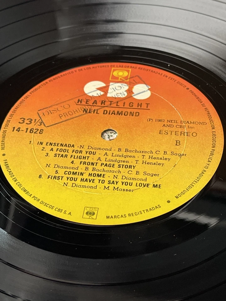 Neil Diamond ‎– Heartlight - ED Promo Press with Insert - Rare 1982 - Image 4 of 4