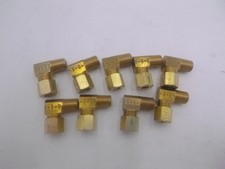 9 Pack Parker Compression 90° Brass MNPT Adapters 269C-3-2