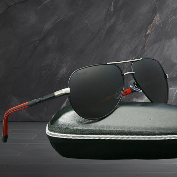Aluminium Sonnenbrille Herren Hd Polarisiert Fahren UV400 Schutz Pilotenbrille-image