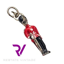 Vintage British Queen's Guard Multicolor Enamel Collectible Charm Pendant