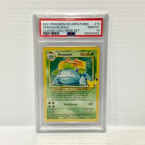 PSA 10 Venusaur 15/102 - Celebrations Classic Collection - Graded Pokemon Card