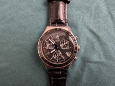 SWATCH IRONY Dark Phoenix (YCS429) | Schwarz Chronograph Edelstahl