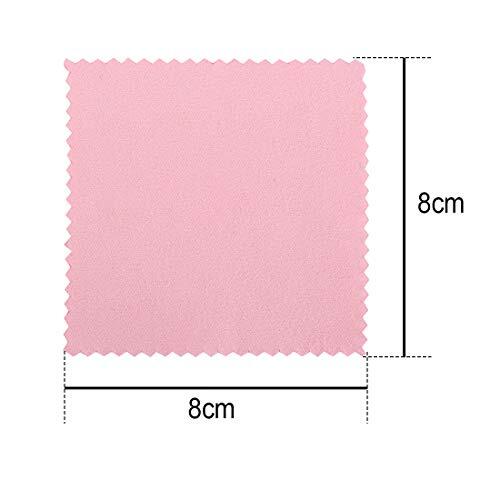 50pcs Jewelry Cleaning Cloth Pink Polishing for Sterling Silver Gold Platinum SM for sale online
