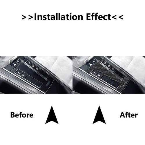 Carbon Fiber Console Gear Shift Button Panel Decal Set For Porsche 718 2016-22 - Picture 4 of 4