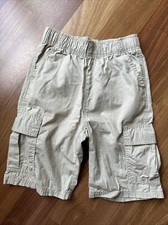 The Childrens Place Boys Khaki Cargo Shorts EUC Size 10 Elastic Adj Waist Cotton