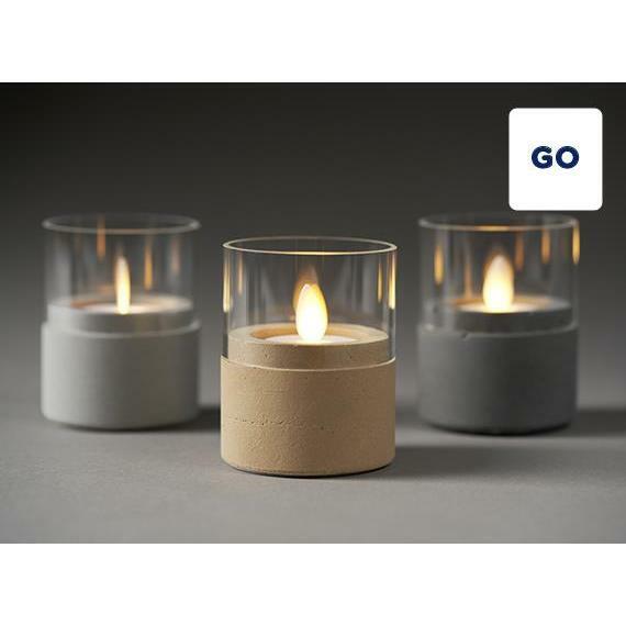Duni LED-Set Moving Flame wiederaufladbar warmweiss 10er Set